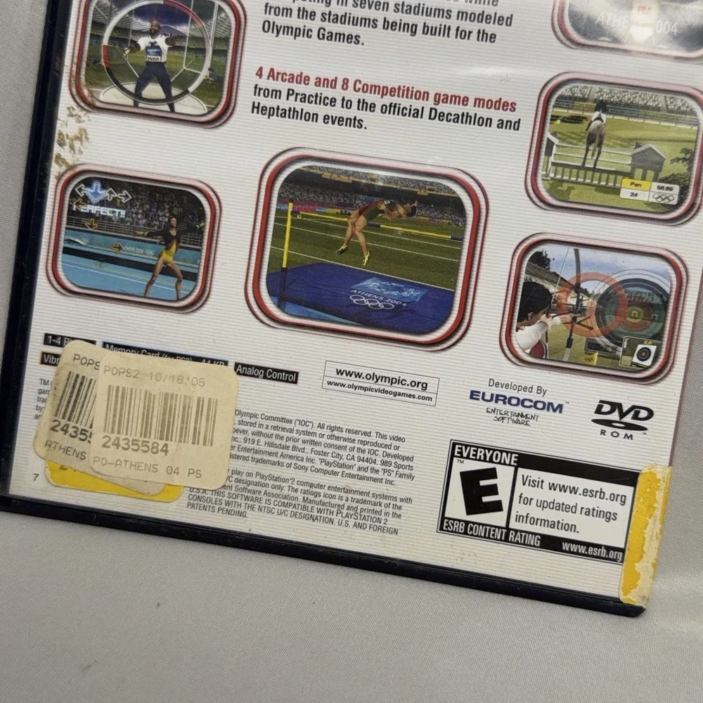 Athens 2004 Official Video Game Olympic Games Sony PlayStation 2 PS2 CIB